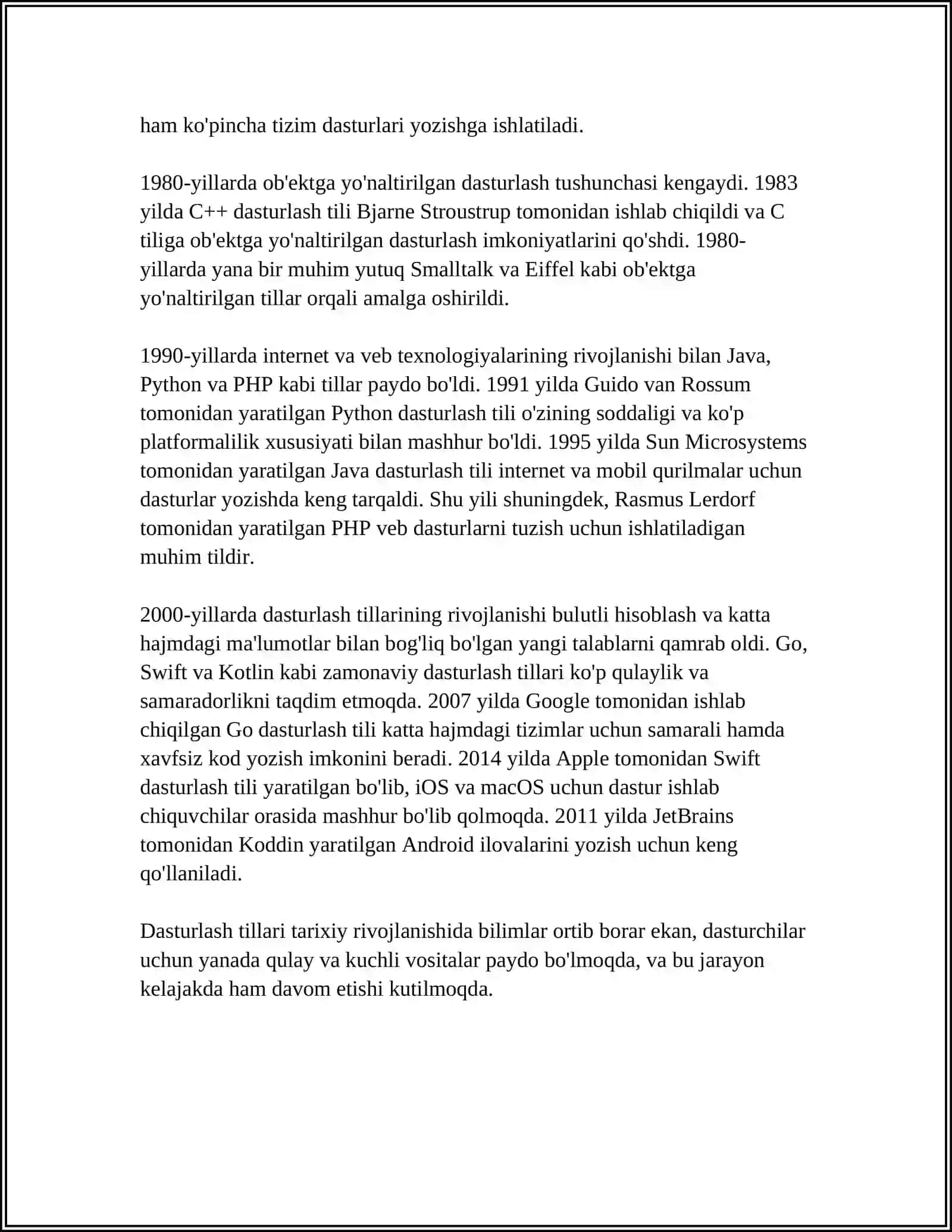 DASTURLASH TILLARINING TUZILISHI VA TASNIFI 4