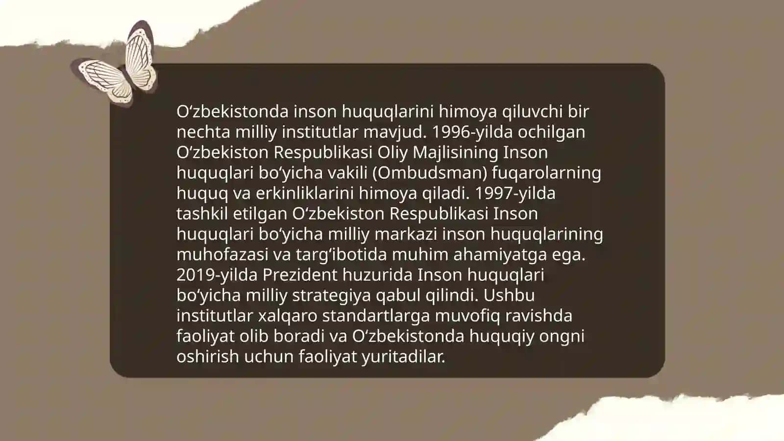 Ŏzbekistonda inson huquqlari va erkinliklari kafolatining yaratilishi 4