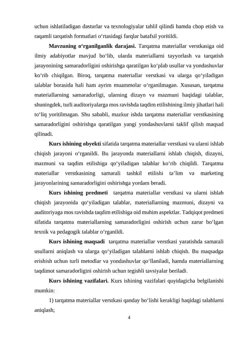TARQATMA MATERIALLAR VERSTKASI VA ULARGA QO‘YILADIGAN TALABLAR 4