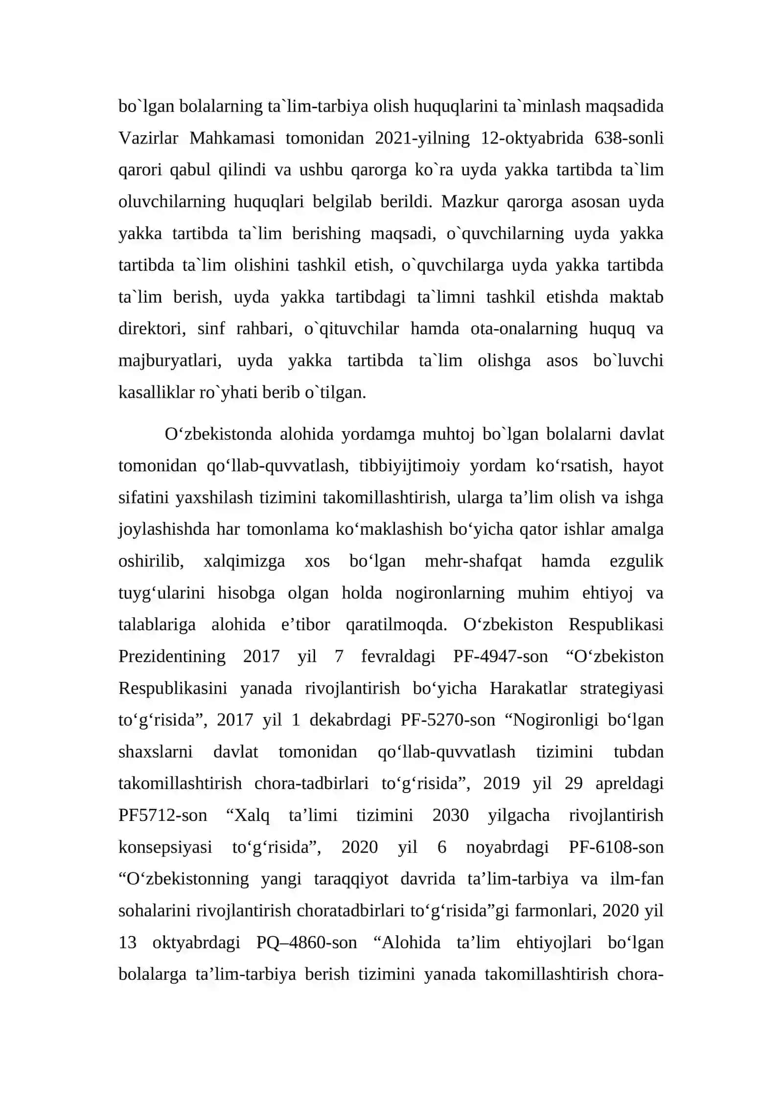 Mehrli maktab, inklyuziv va uydagi ta’limni tashkil etishning zarurati va huquqiy asoslari 4