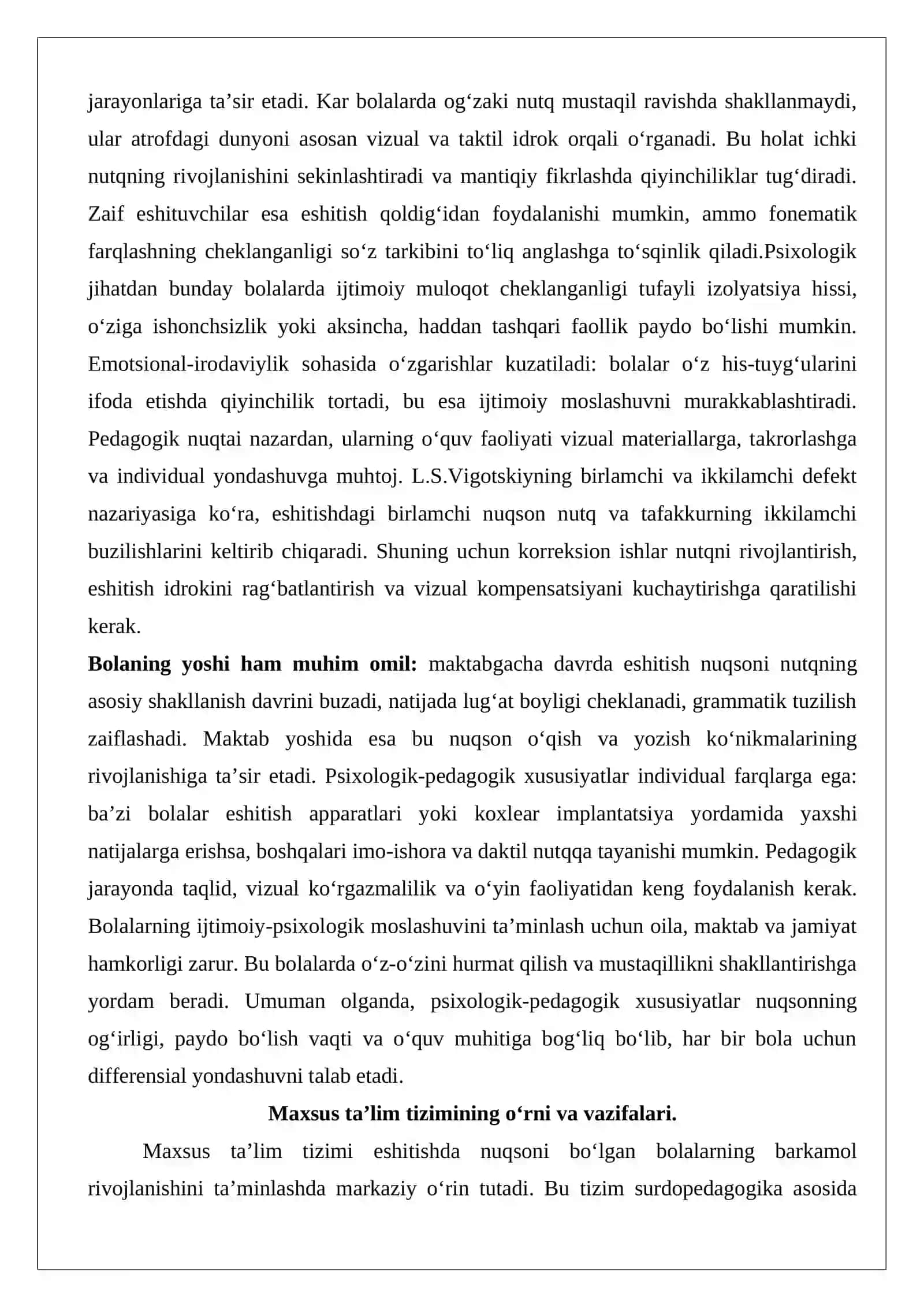 Eshitishda nuqsoni bo‘lgan bolalar maktablarida taʼlim asoslariga o‘qitish metodlari 4