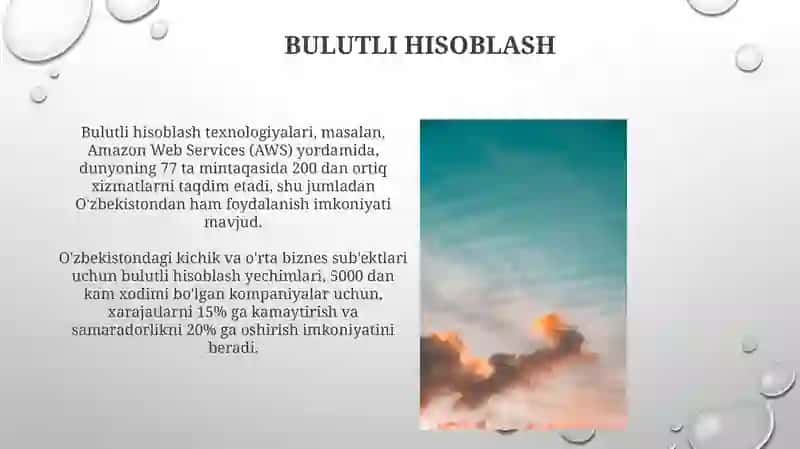 Bulutli texnalogiyalar va ular bilan ishlash 4