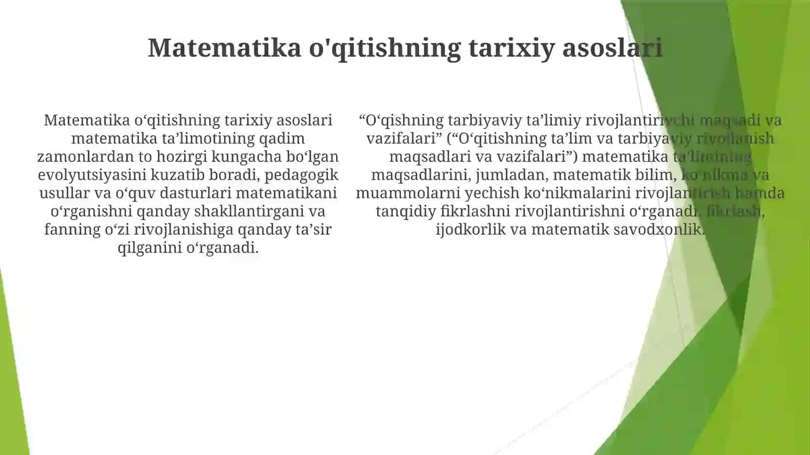 Matematika O'qitish Metodikasi Tarqqiyoti 4