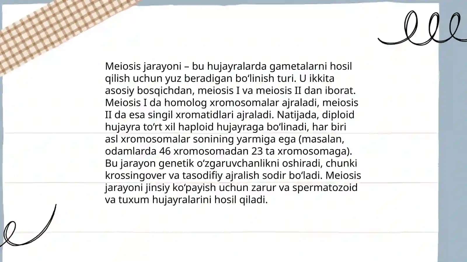 Jinsiy ko'payishining sitologik va biokimyoviy asoslari 4