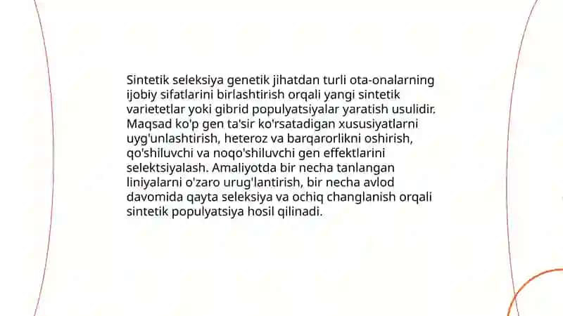 Analitik va sintetik seleksiya haqida tushuncha va ularni bir-biridan farqlari va qo‘llanish tarixi 4