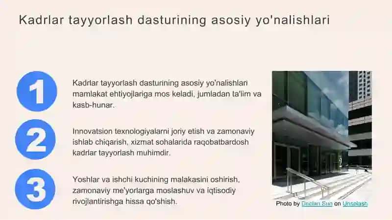 Kadrlar tayyorlash milliy dasturi 4