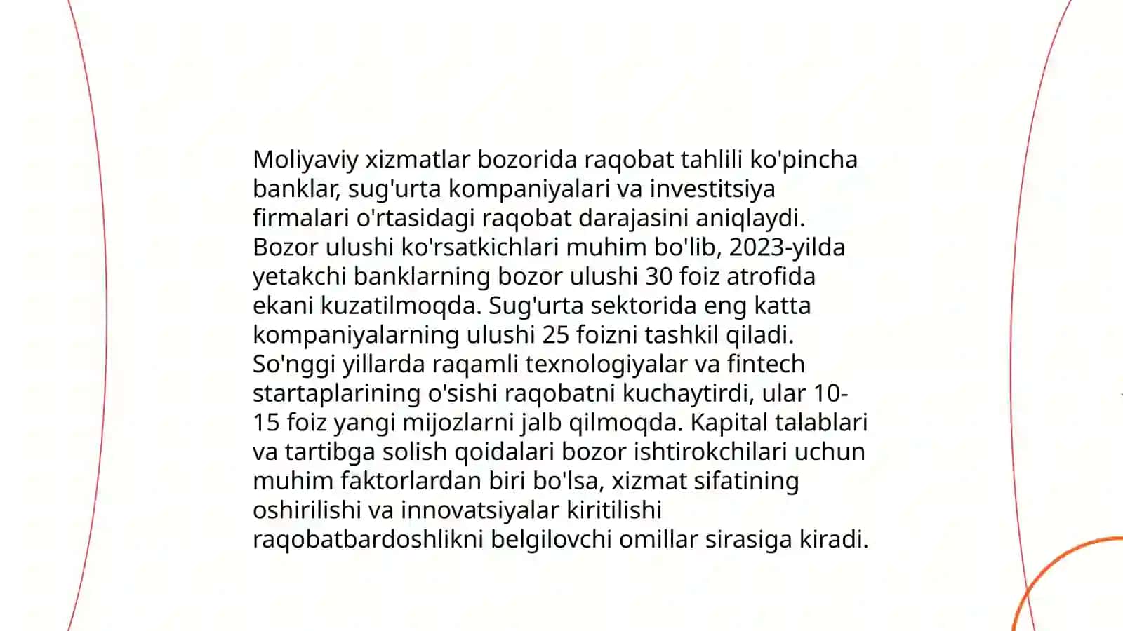 Sugʻurta va moliyaviy xizmatlarning narxlari boʻyicha tahlili 4