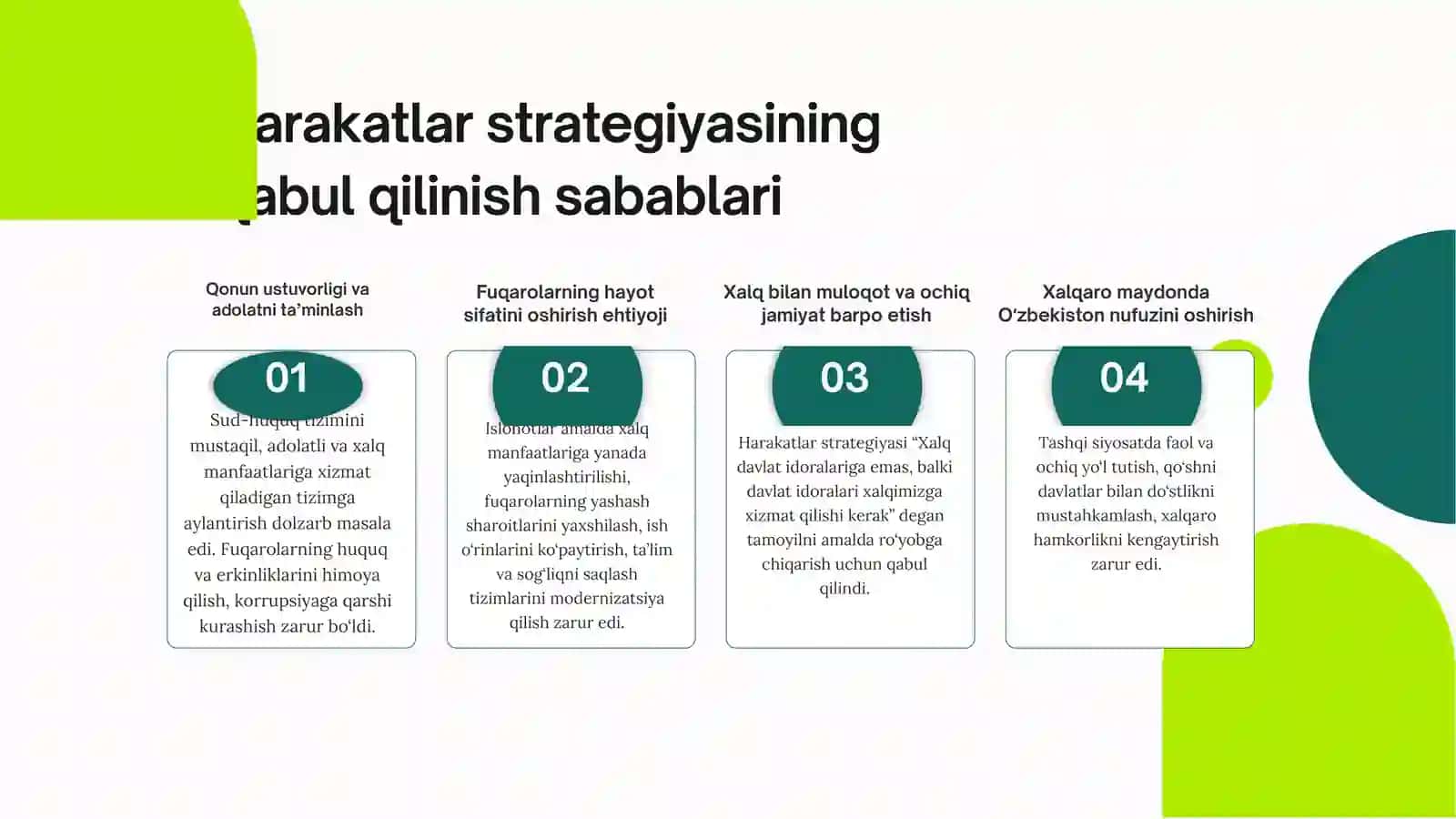 Oʻzbekiston Respublikasi harakatlar strategiyasi 4