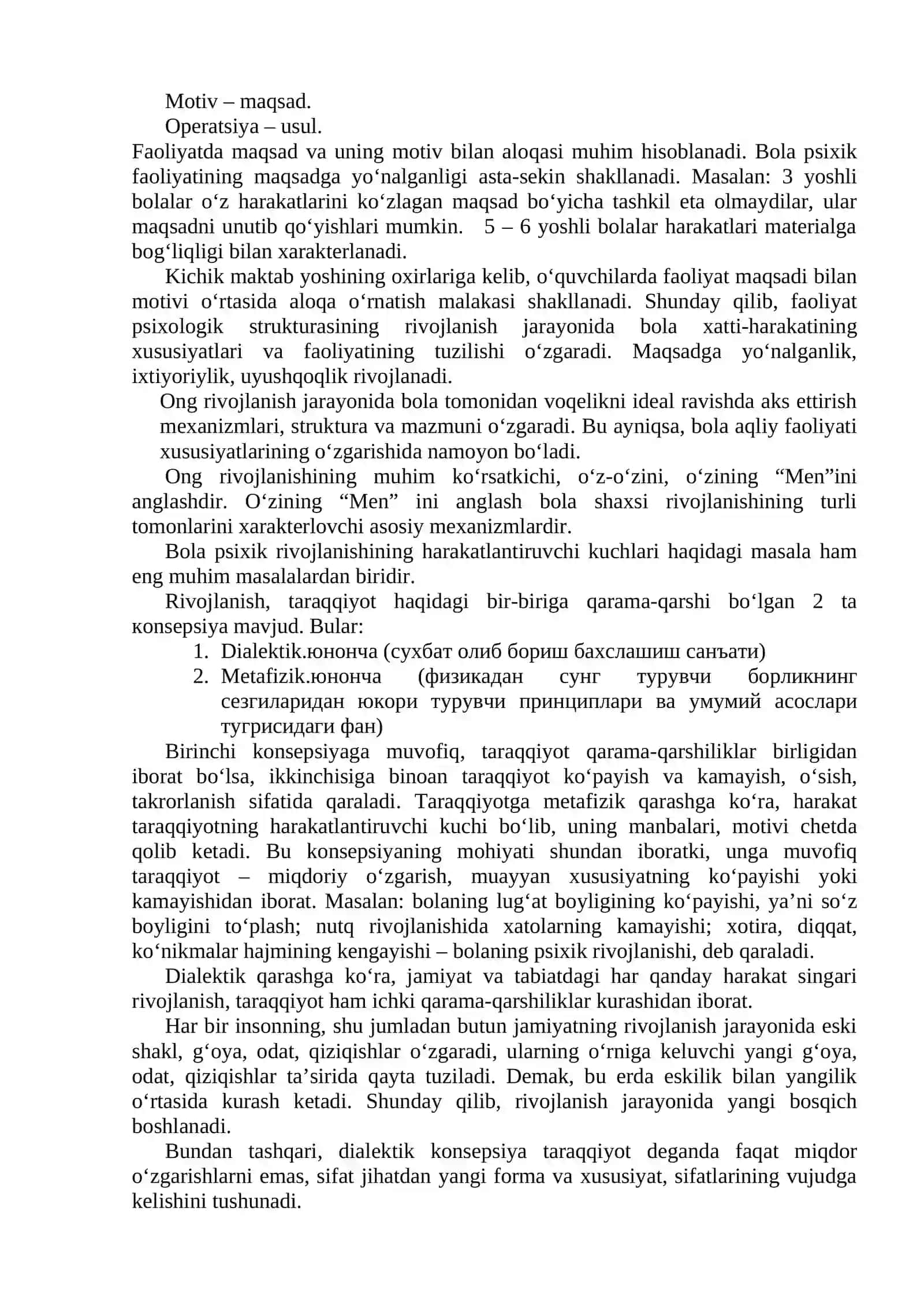 Psixik rivojlanish va uni davrlashtirish muammosi 4
