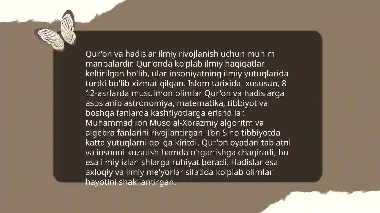 Islom tafakkuri va madaniyatining shakllanish bosqichlari 4