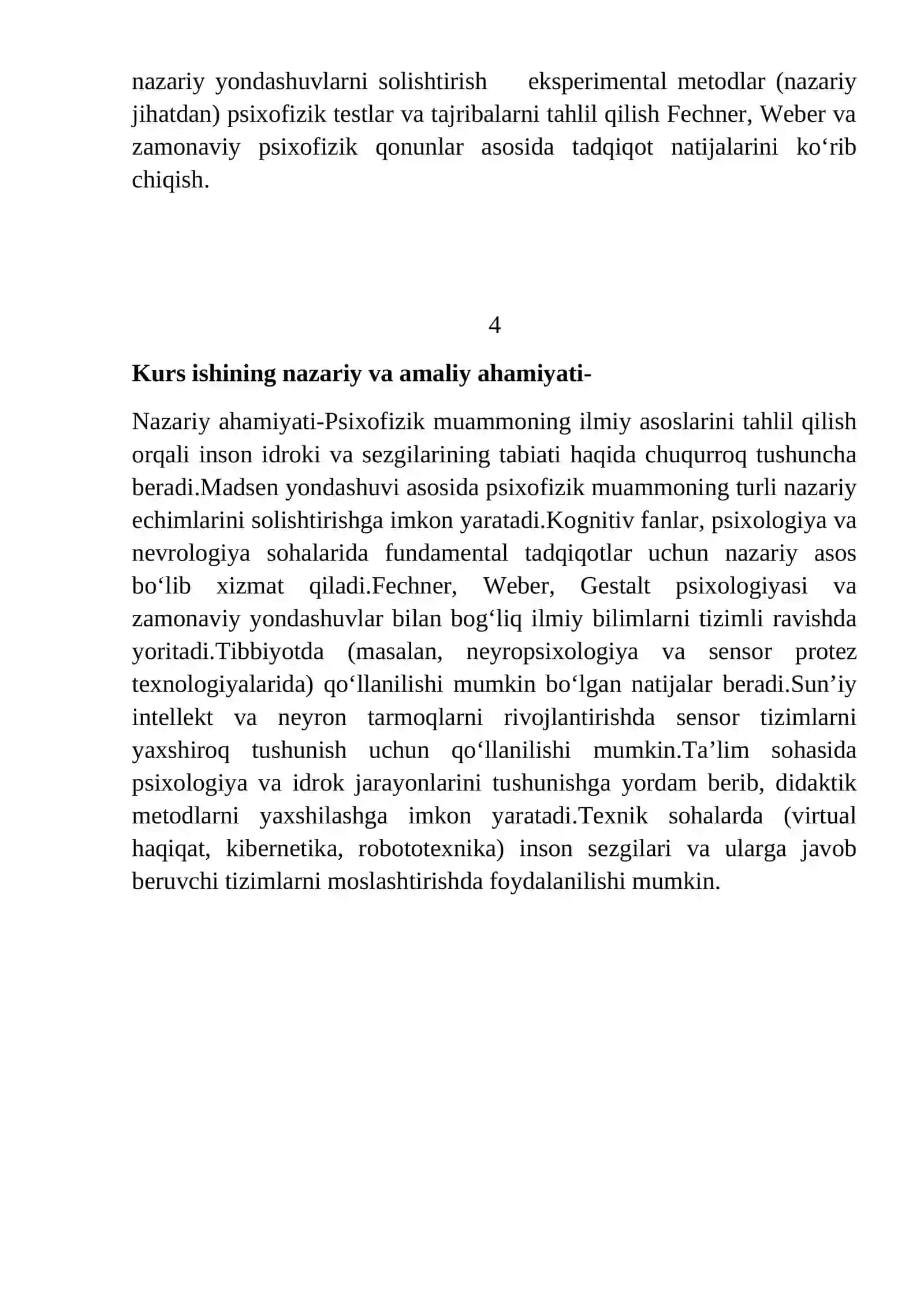 psixofizik muammo: uni shakllantirish variantlari va uni hal qilish usullari (Madsen) 4