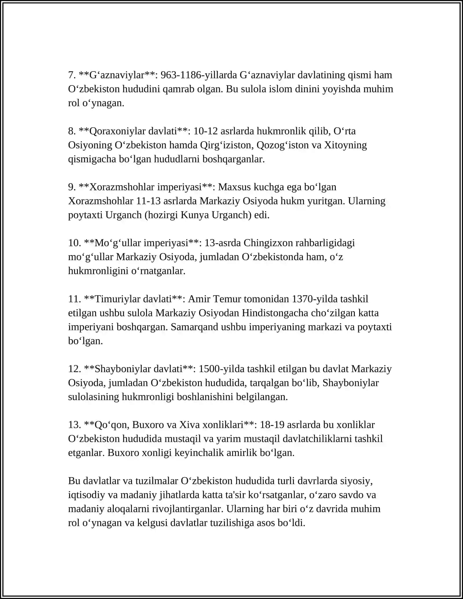 O'ZBEKISTON RESPUBLIKASINING TASHKIL TOPISHI VA TARIXIY AHAMIYATI 4