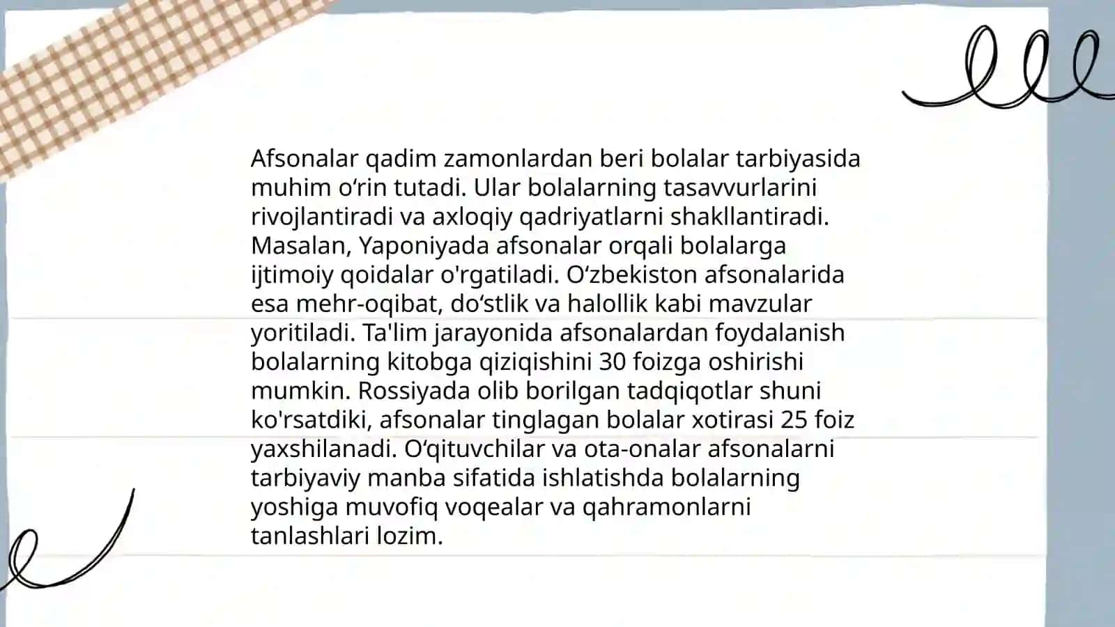 Qadimgi afsona va satirlarning tarbiyaviy ahamiyati 4