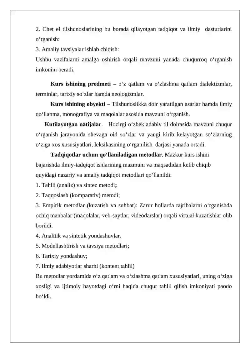 O‘ZBEK TILI LEKSIKASIDA O‘Z VA O‘ZLASHGAN QATLAM 4