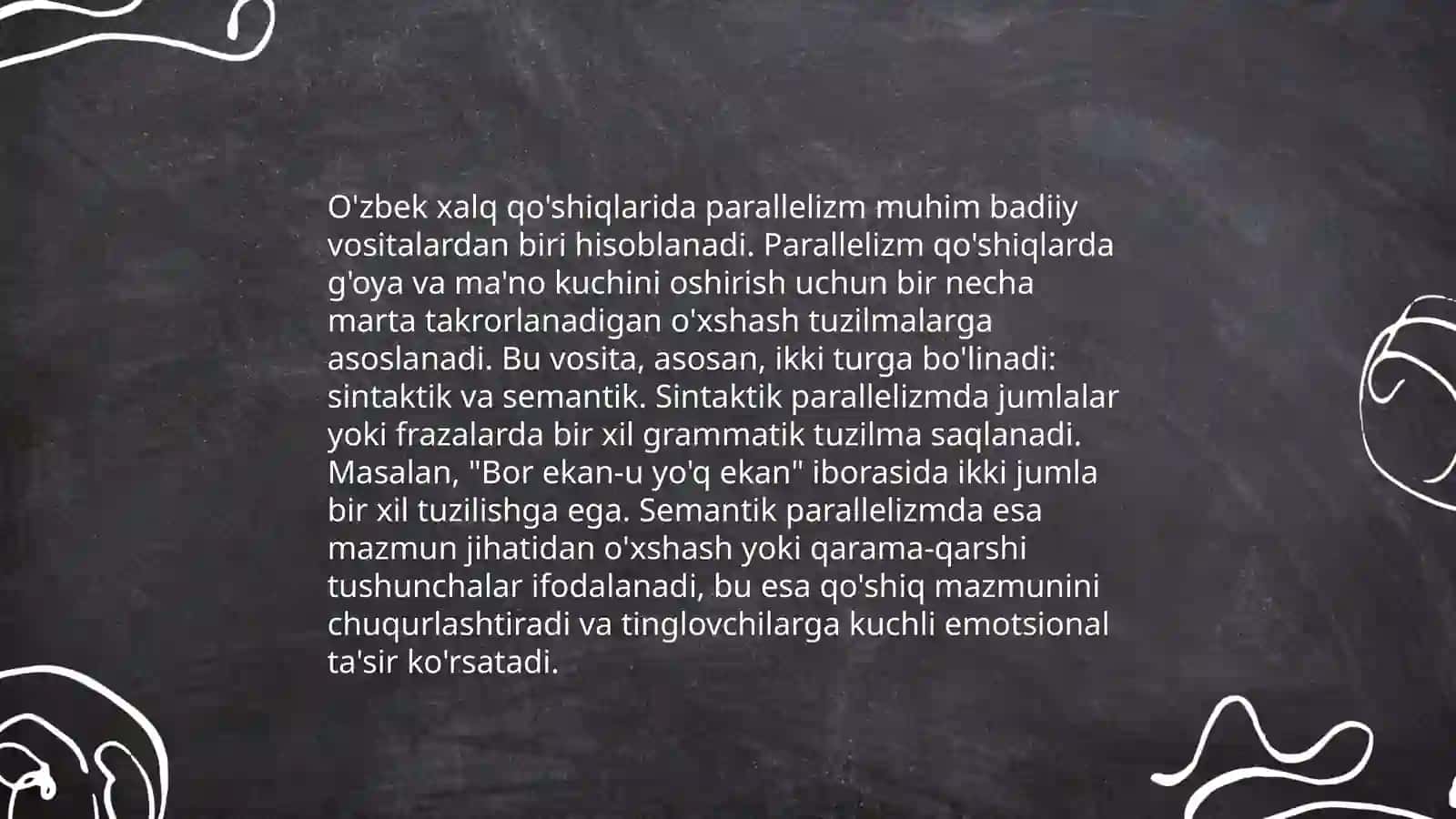 Parallelizm o'zbek xalq qo'shiqlarining tarkibiy qismi sifatida 4