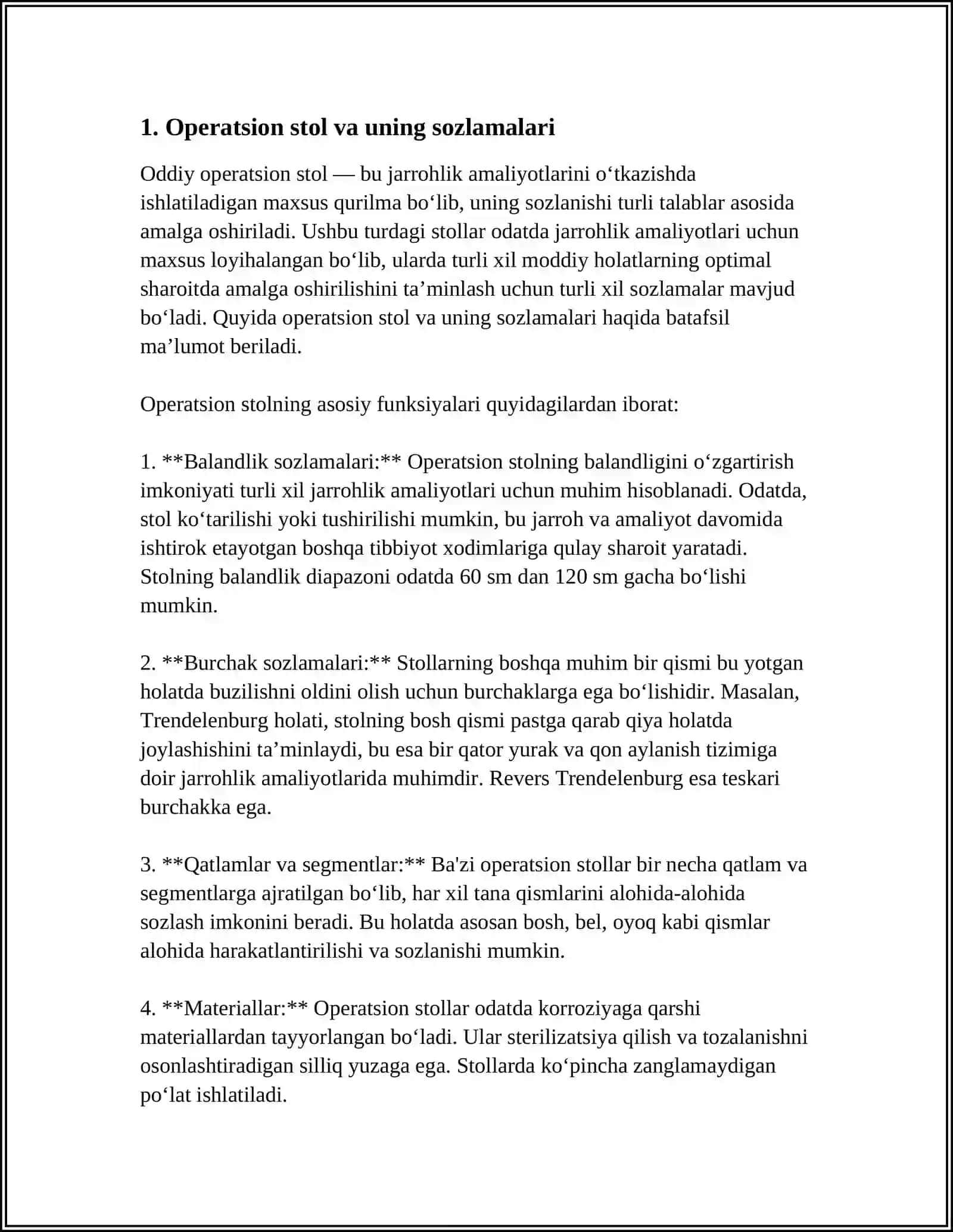 Operatsion stol va uning sozlamalari 4