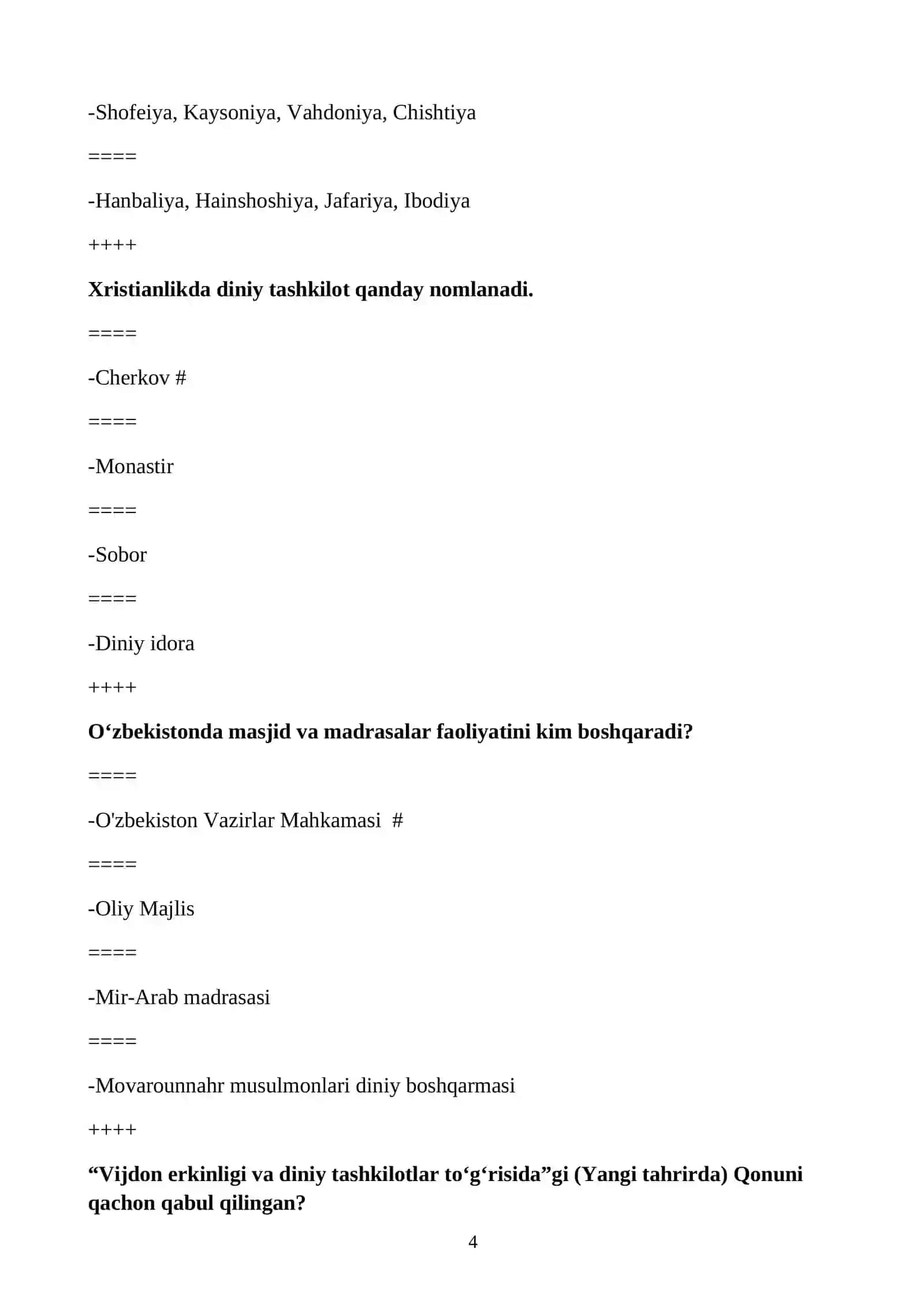 uchta kerakli erkinliklar 4