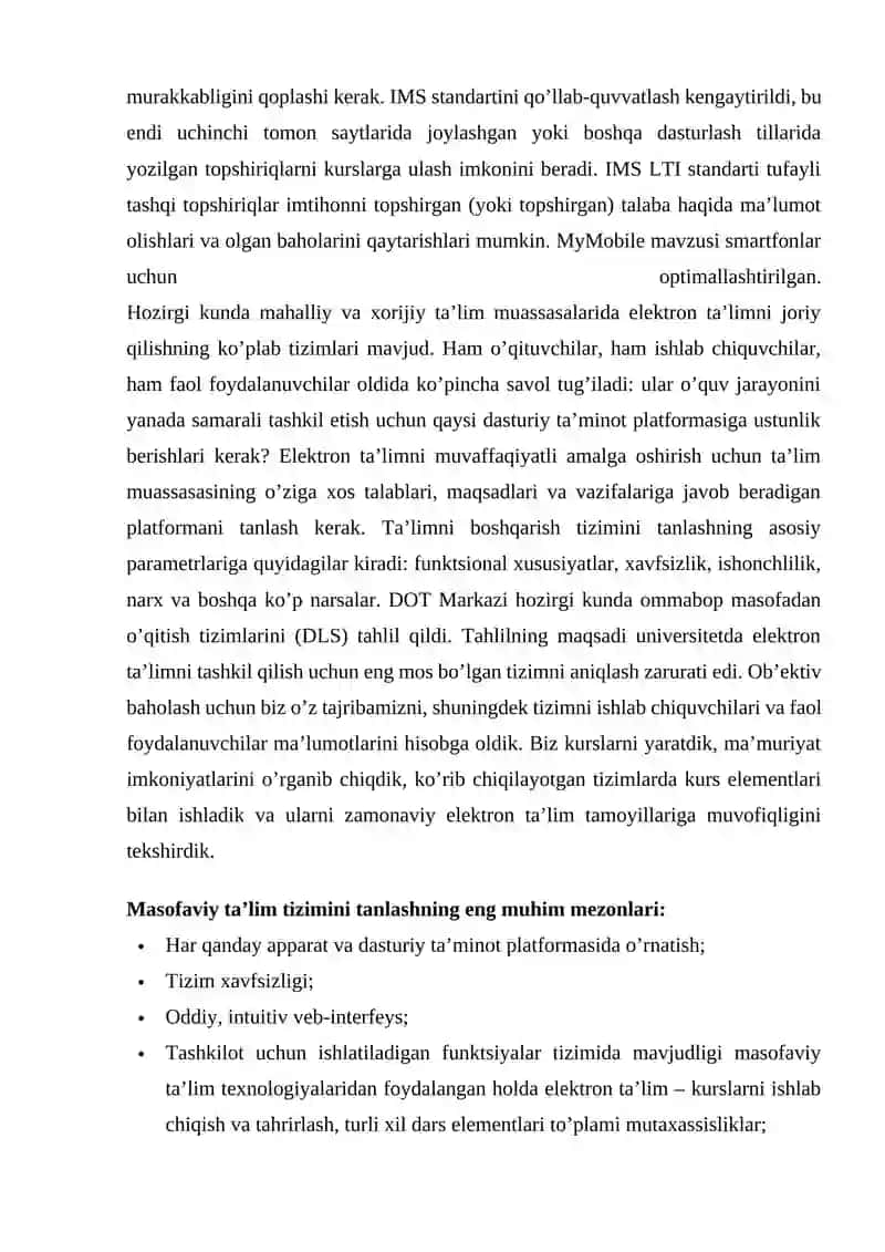 Kredit modul tizimini raqamlashtirish bo’yicha tajribalar 4
