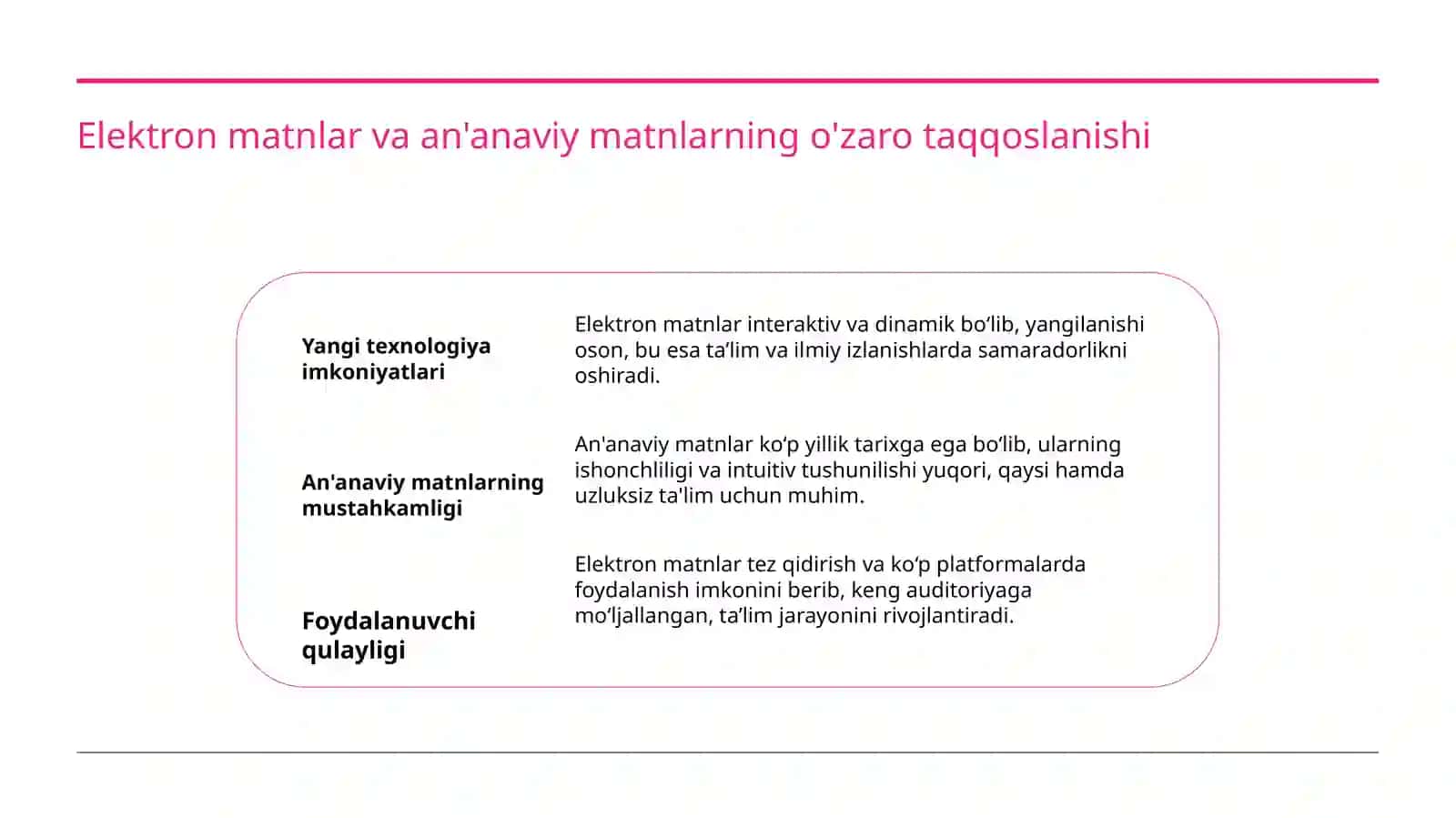 Elektron matn konsepsiyasi. Elektron matn axborot manbasi sifatida. 4