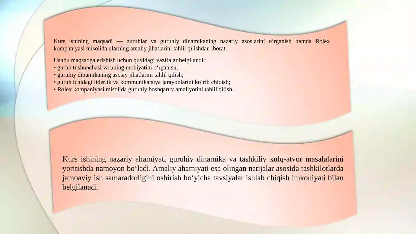 Guruhlar va tashkilotda guruhiy dinamika 4