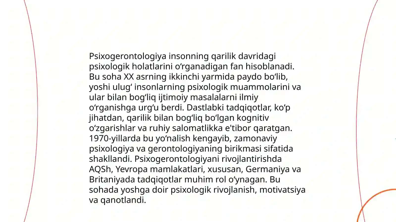 Psixogerontologiya fanining vujudga kelishi va rivojlanishi 4
