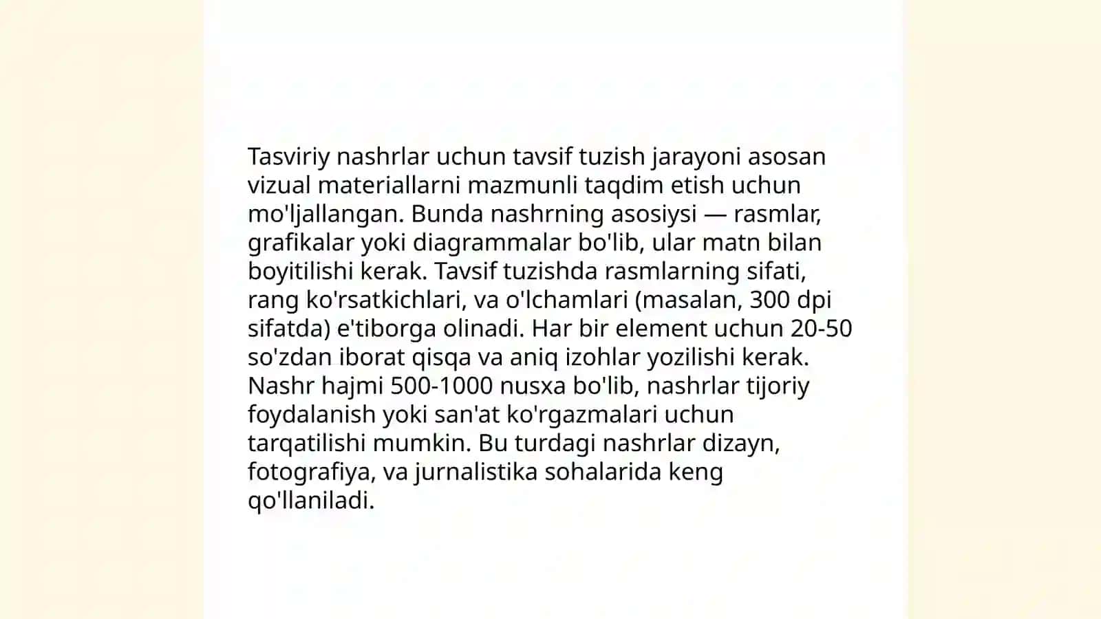 Nota nashrlariga tavsif tuzish 4