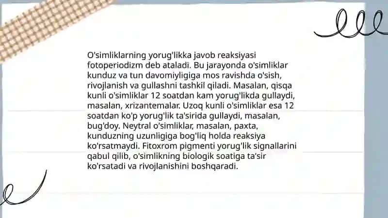 Fotosintez va Mineral Oziqlanish 4