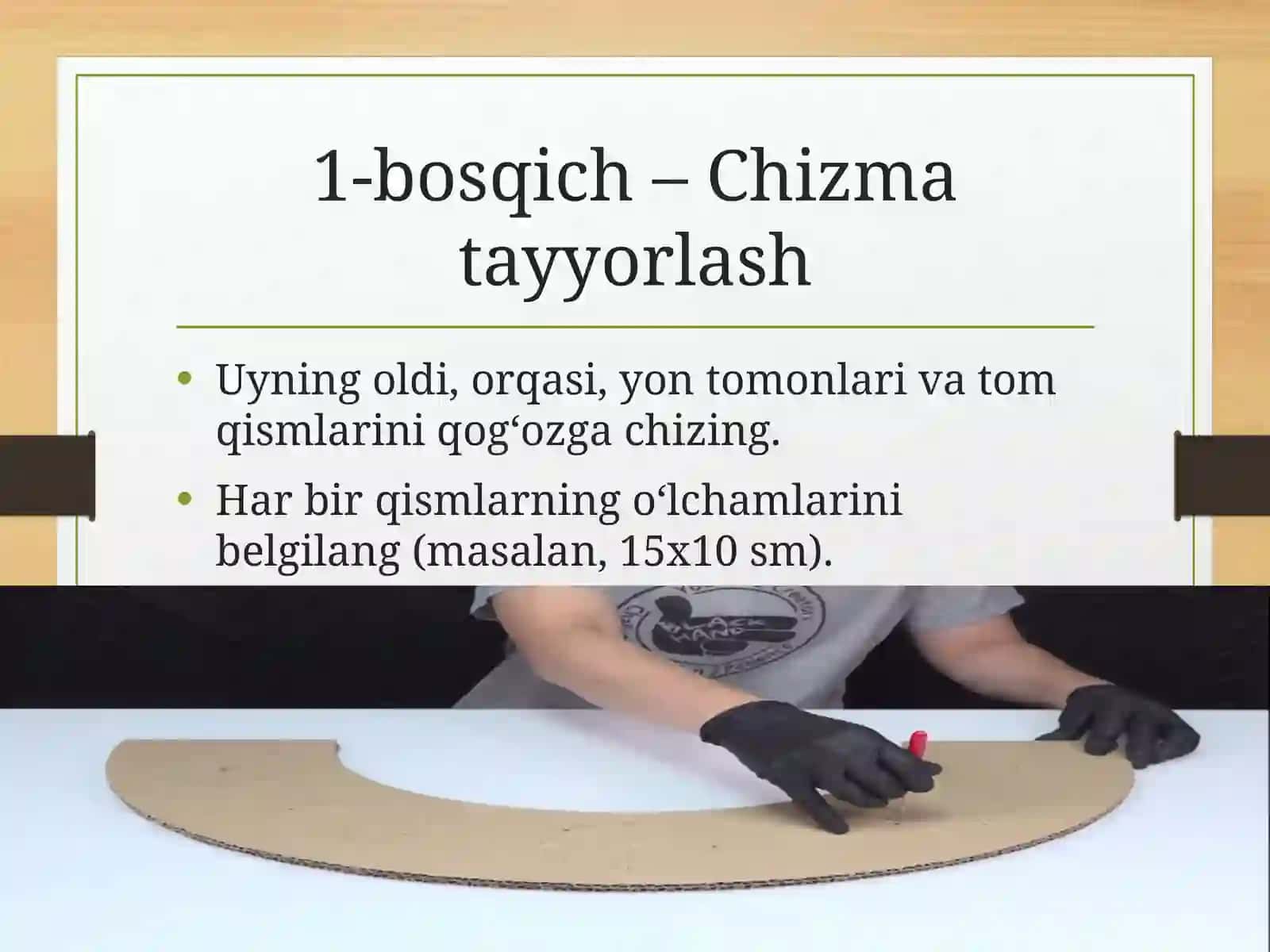 Kartondan uy shaklini yasash bosqichlari 4