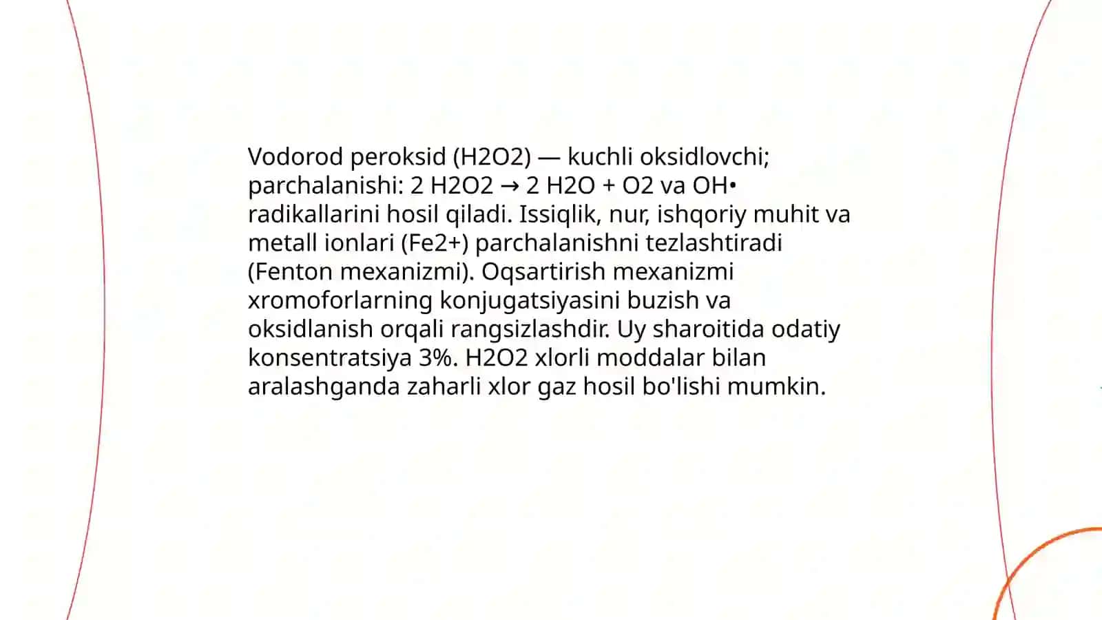 Uy sharoitida kimyoviy reaksiya san foydalanish 4