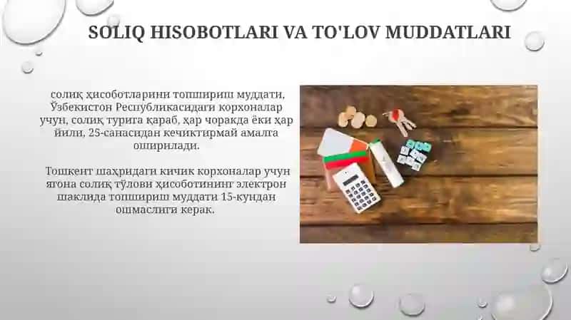Yuridik shaxslardan undiriladigan soliqlar va yig'imlar tarkibi 4