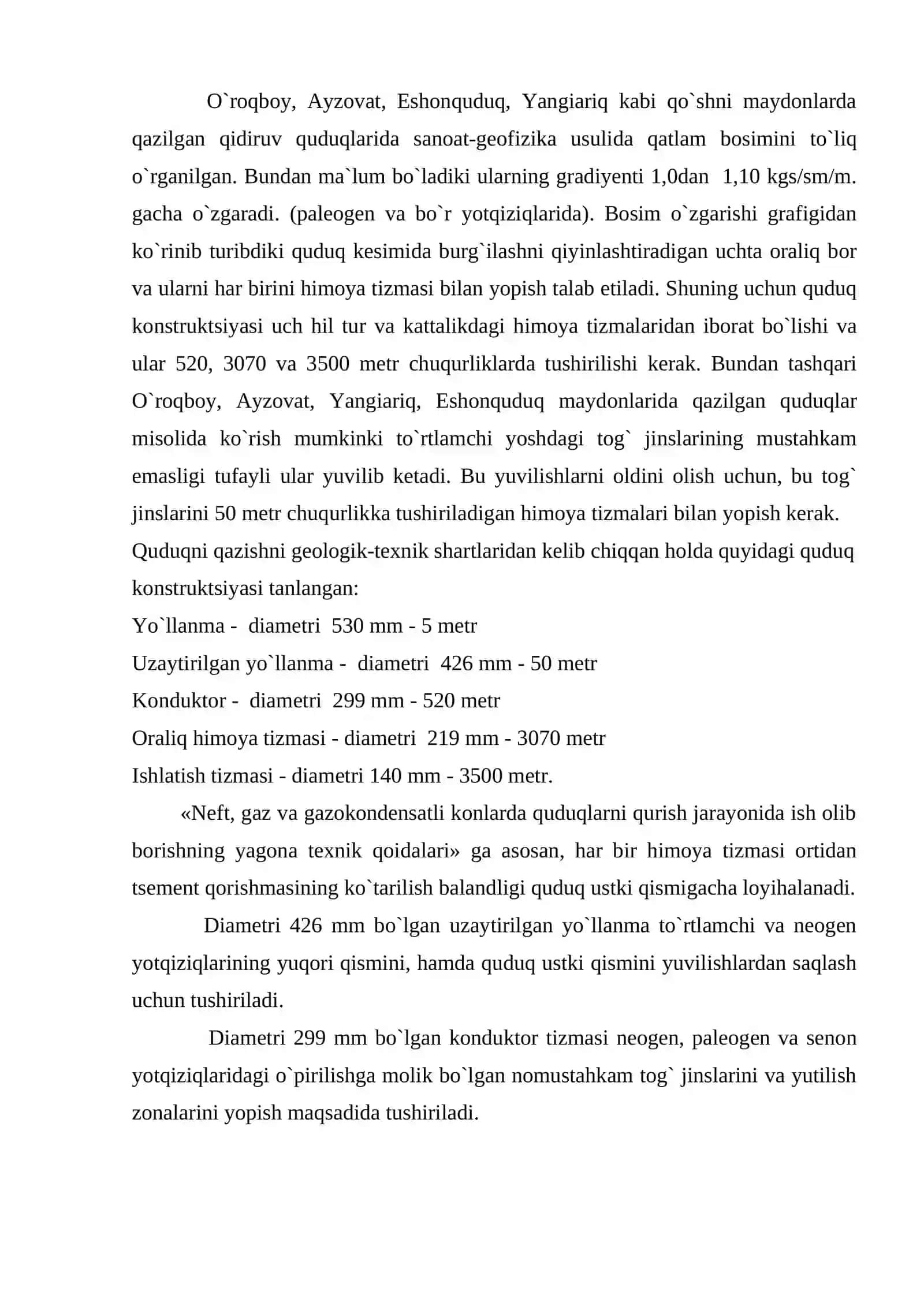 Quduqlаrni qurish hаqidа tushunchа. Nеft vа gаz quduqlаrini burg`ilаsh. Tеxnоlоgiyasi. Quduqlаr tаsnifi 4