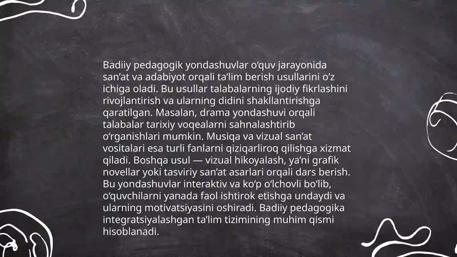 Maktab taʼlimi jaroyonida badiiy pedagogikaning qoʻllanish usullari 4