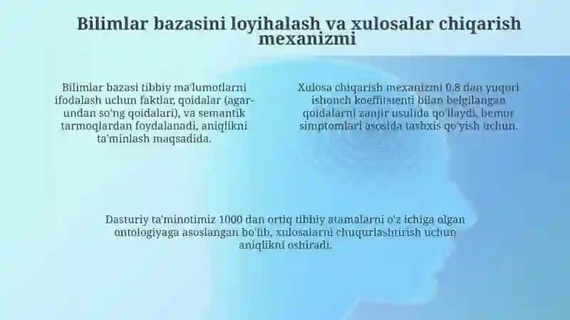 Ekspert tizimlarining tibbiyot sohasida qo’llash dasturiy algoritmini ishlab chiqish 4