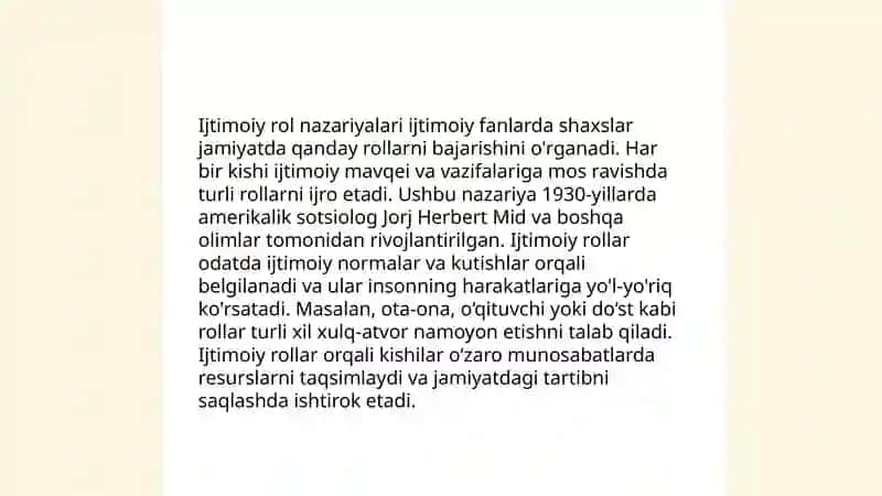 Sotsial rol tushunchasi va koʻrinishlari 4