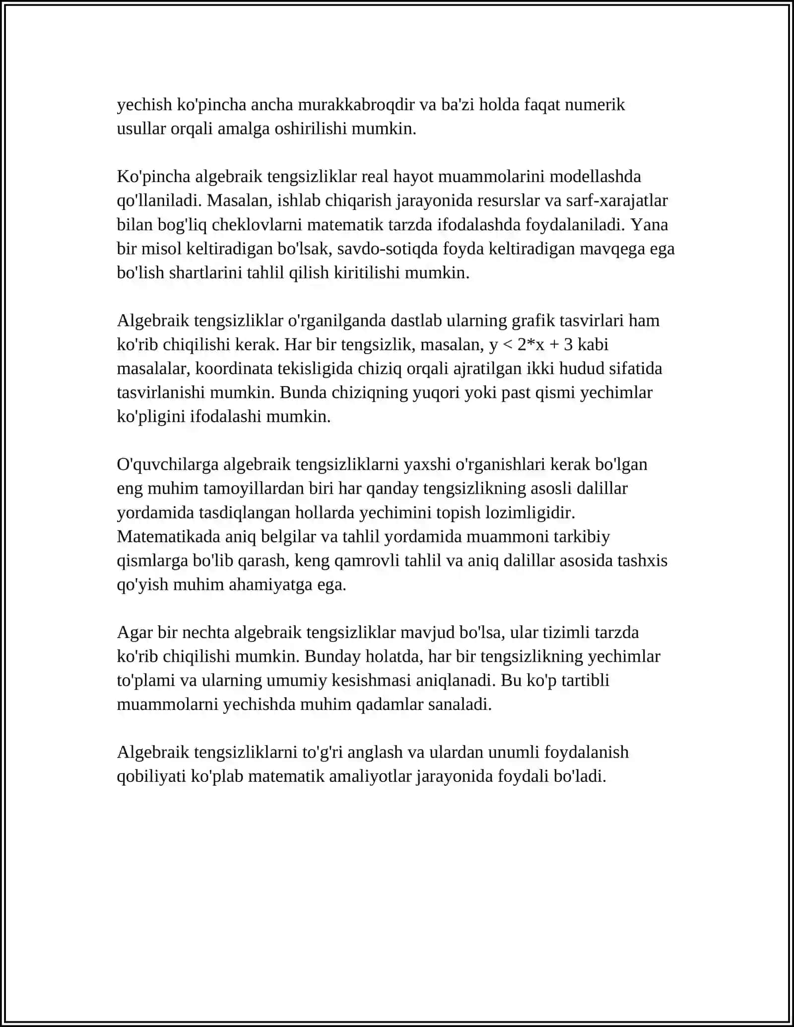 Algebraik Tengsizliklar 4