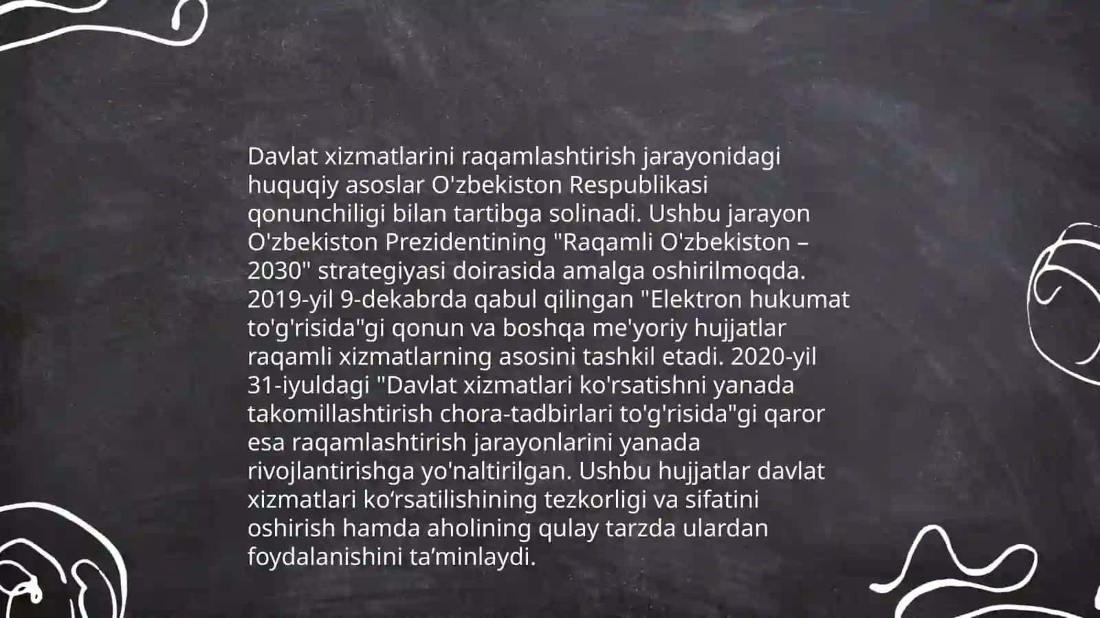 Davlat xizmatlarini raqamlashtirish: huquqiy islohotlar va ularning samaradorligi 4