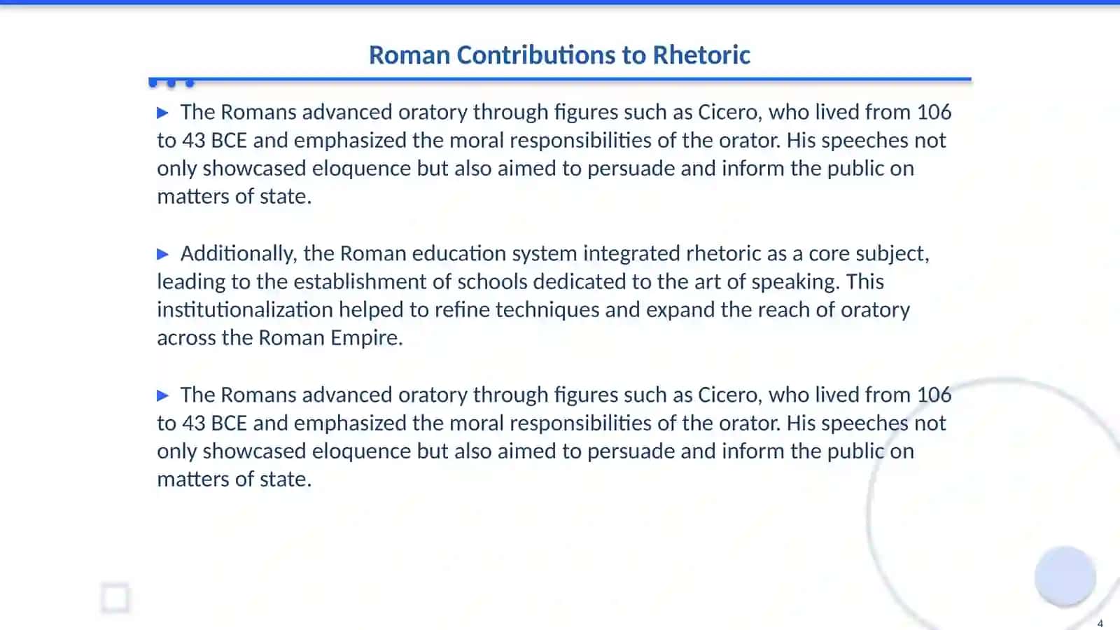 History and Stages of Development of Oratory Art 4
