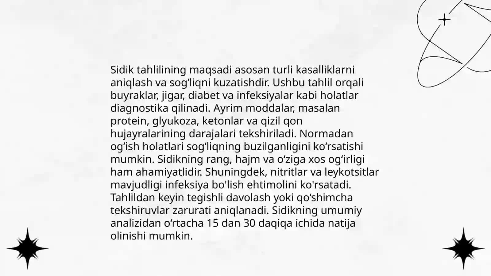 Sidik tahlili, turlari va klinikadagi ahamiyati 4