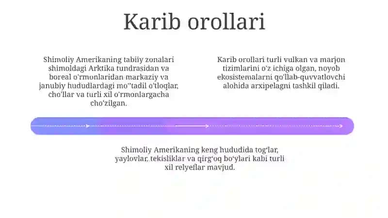 Shimoliy Amerika materigining geografik mintaqalari va tabiat zonalariga tavsif berish 4