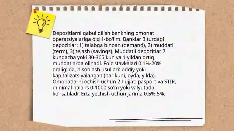 Ixtisoslashgan va universal banklarnimg operatsiyalari 4