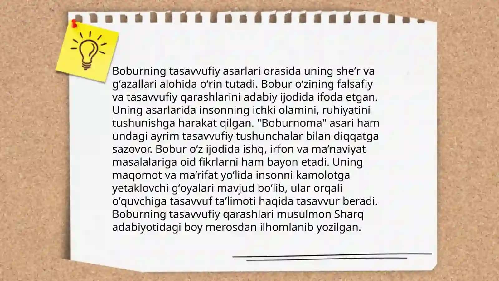 Bobur ijodida tasavvuf 4