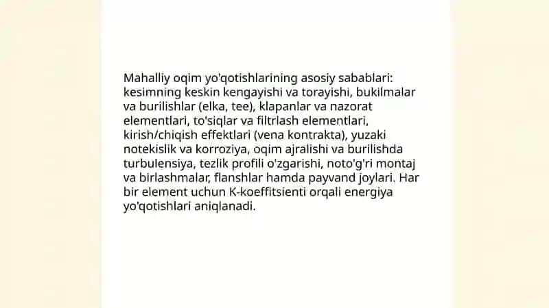 Oqim uchun to'siqlar 4