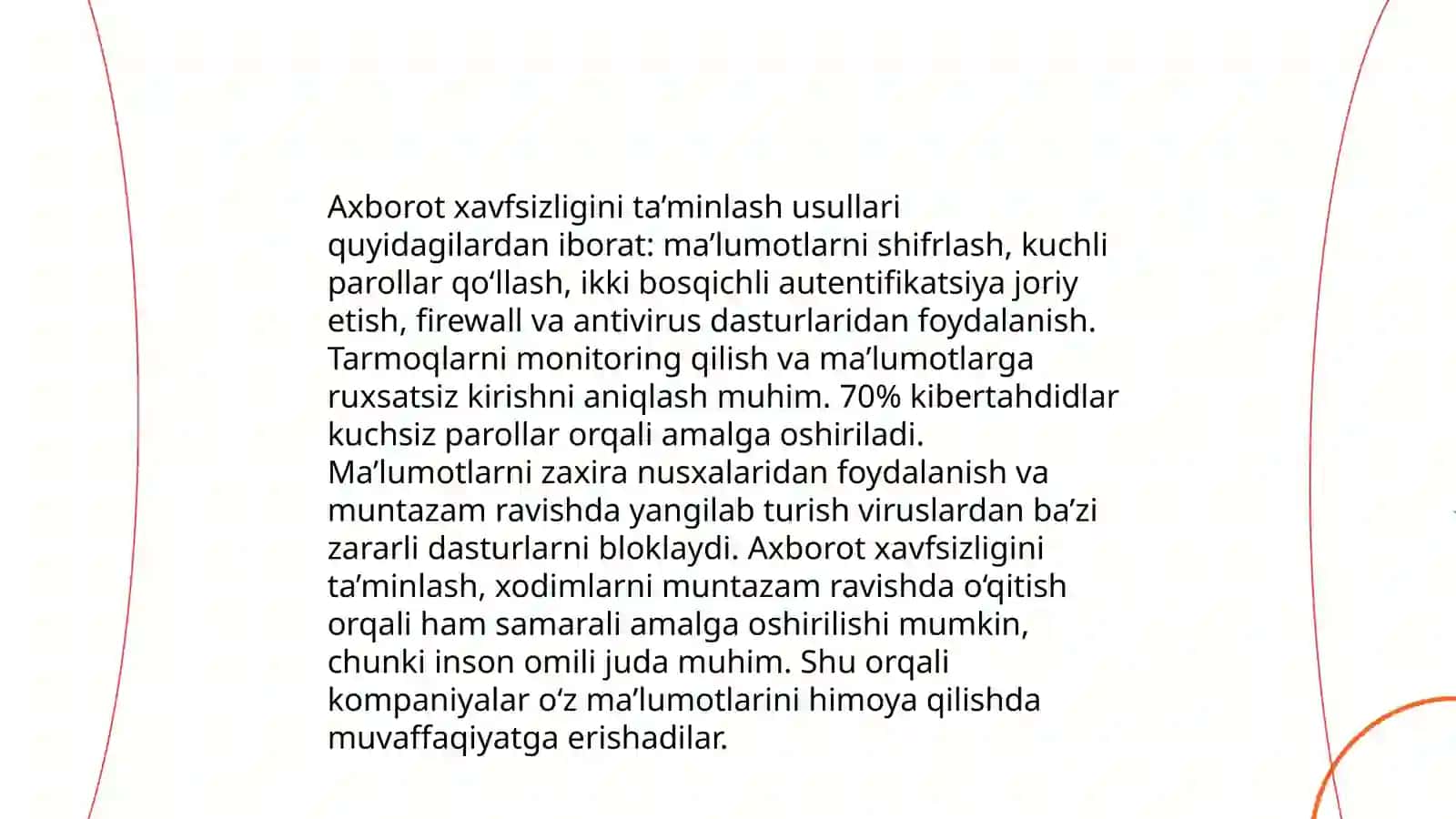 AXBOROT XAVFSIZLIGINI TUSHUNCHASI. AXBOROT XAVSIZLIGINI TA’MINLASHNING G‘OYAVIYNAZARIY ASOSLARI 4