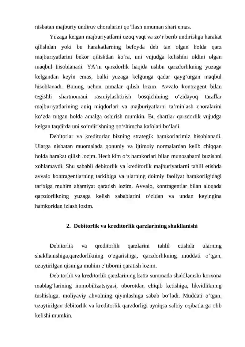 Debitorlik va kreditorlik qarzlari taxlili 4