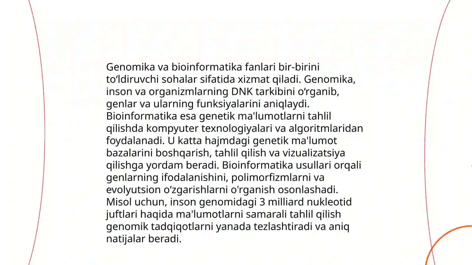Zamonaviy Biologiya Rivojlanishida Bioinformatikaning O'rni 4