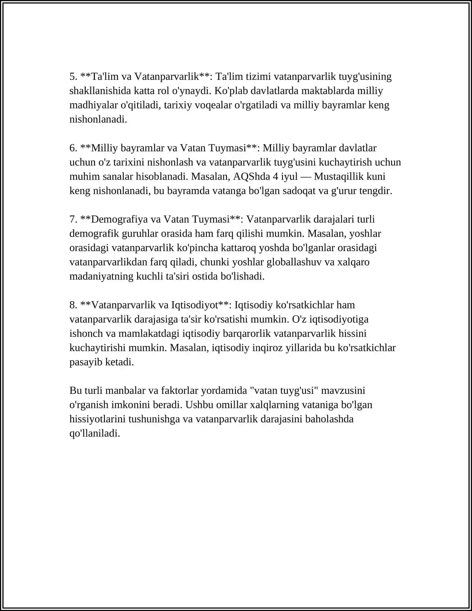 Vatan Tuyg'usi 4