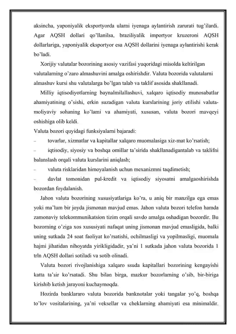 VALYUTA OPERATSIYALARI HISOBI. 4