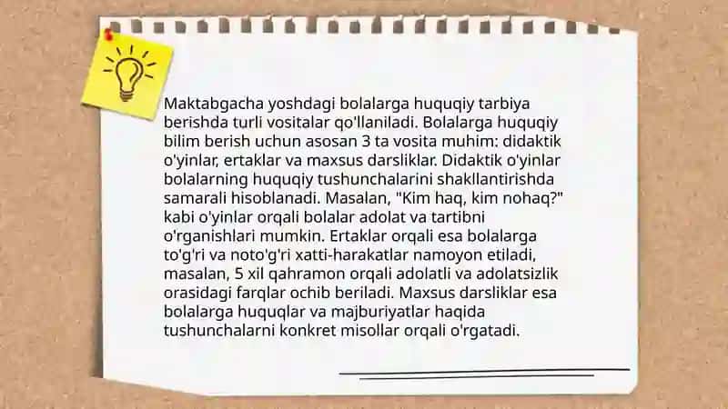 Maktabgacha yoshdagi bolalarga huquqiy tarbiya berish 4