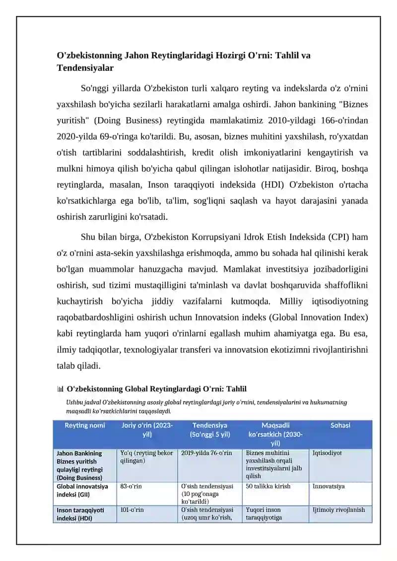 O'z-n Res-sining xalqaro reyting va indekslardagi o'rnini yaxshilash borasidagi davlat siyosati 4