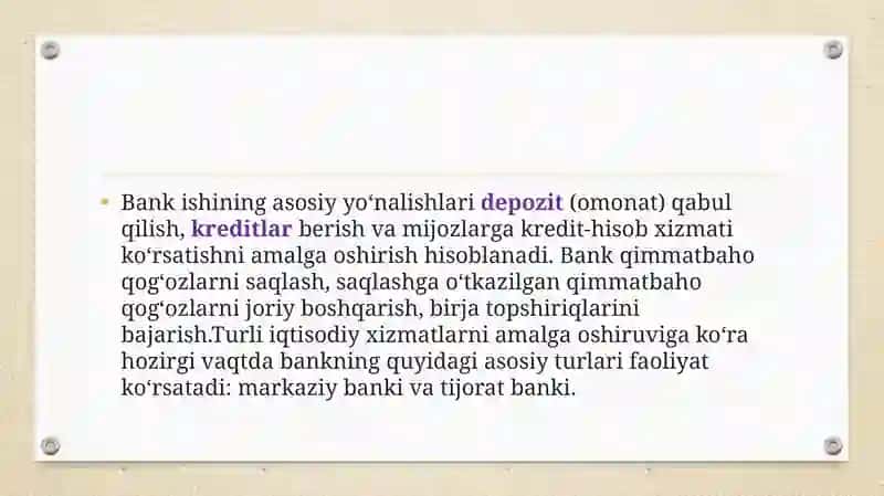 Banklarning kelib chiqishi va bank tizimi 4